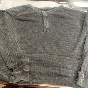 Lucky brand thermal long shirt xxl dark gray